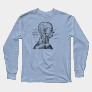 Vascular and Muscular System - Vintage Anatomy Long Sleeve T-Shirt